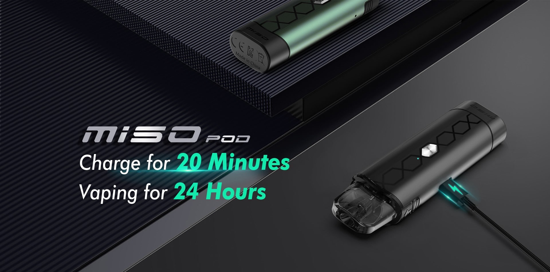 miso - mordern design, stylish color - Style meets convenience. Pocketable meets efficiency.  With 20 minutes flash charge and  interchangeable airflow, the new Miso is going to bring  you a new vaping experience.-6
